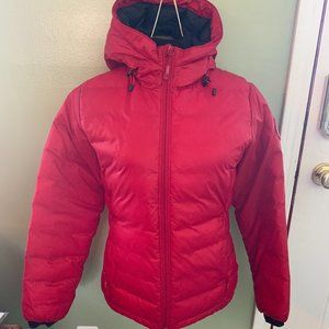 Red Canada Goose Puffer Hoody Jacket Women's